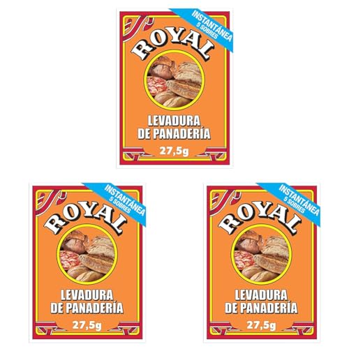 Royal Polvos para Hornear de Panadería Deshidratada, Pack 5 x 5,5 g - 27,5 g (Paquete de 3)