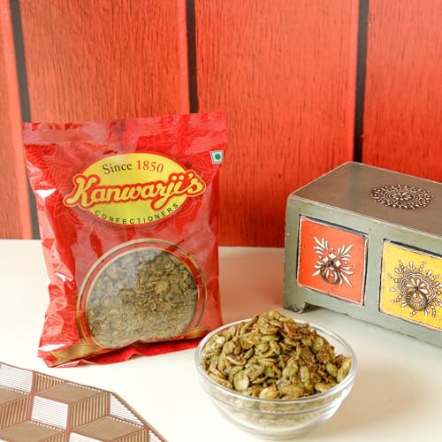 Image of Kanwarji's Confectioners | Farrukhabad Famous Sem Ke Beej | Traditional Namkeen Tea Snack | Made with 100% Pure Desi Ghee (250g)