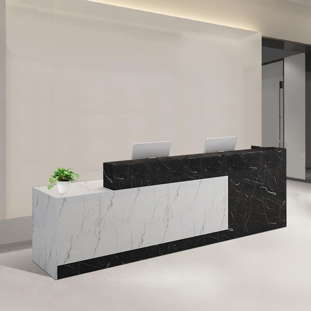 Rezeptionszähler, Rezeptionstisch, Schreibtisch mit abschließbarer Schublade, Einzelhandelstheke für Kasse, Computer-Arbeitsplatz für Salon, Lobby, Büro, 160 cm