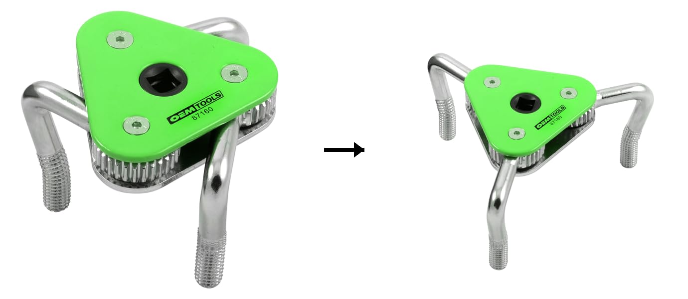 Amazon.com: OEMTOOLS Adjustable 3 Jaw Oil Filter Wrench, Fits 2-1