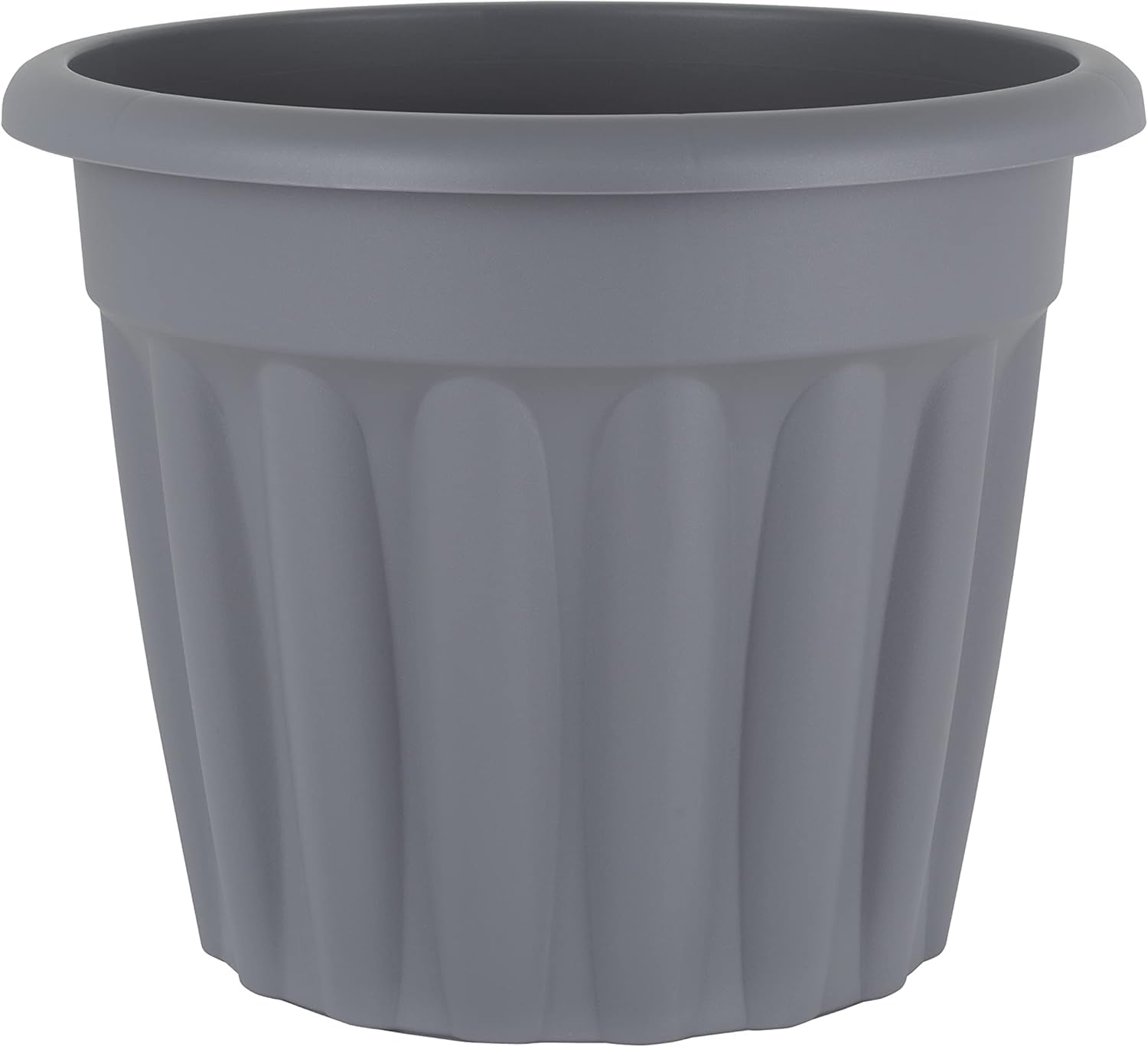 Muddy Hands 42 Litre Grey Extra Large Round Plant Pot Heavy Duty Outdoor Garden Vegetable Fruit Flower Herb Tree Plastic Planter