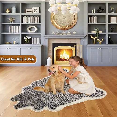 Tapete Leopardo Faux Pelo 100x95 cm para Hogar miniatura 3