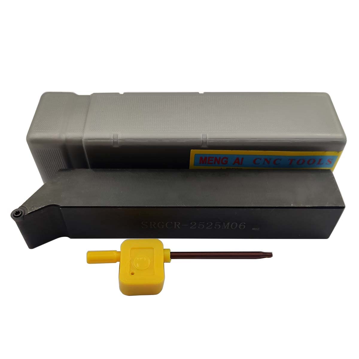GBJ 1" SRGCR2525M06 + 10pcs RCMT0602MO ZM15 R3 Lathe External Turning Holders 90° Lathe Turning & Profiling Tool Holder for Round Carbide Inserts RCMT06 R3 (SRGCR2525M06)