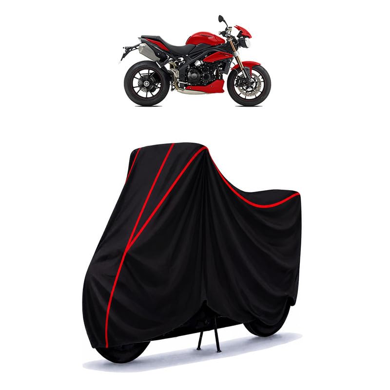 Image of Triumph Speed Triple Water Resistant Bike Cover for All Motorcycles & Rain | Heavy Duty Taffeta Fabric | UV Protection, Dustproof, Scratchproof | All Weather Two Wheeler Body Cover with Elastic Bottom