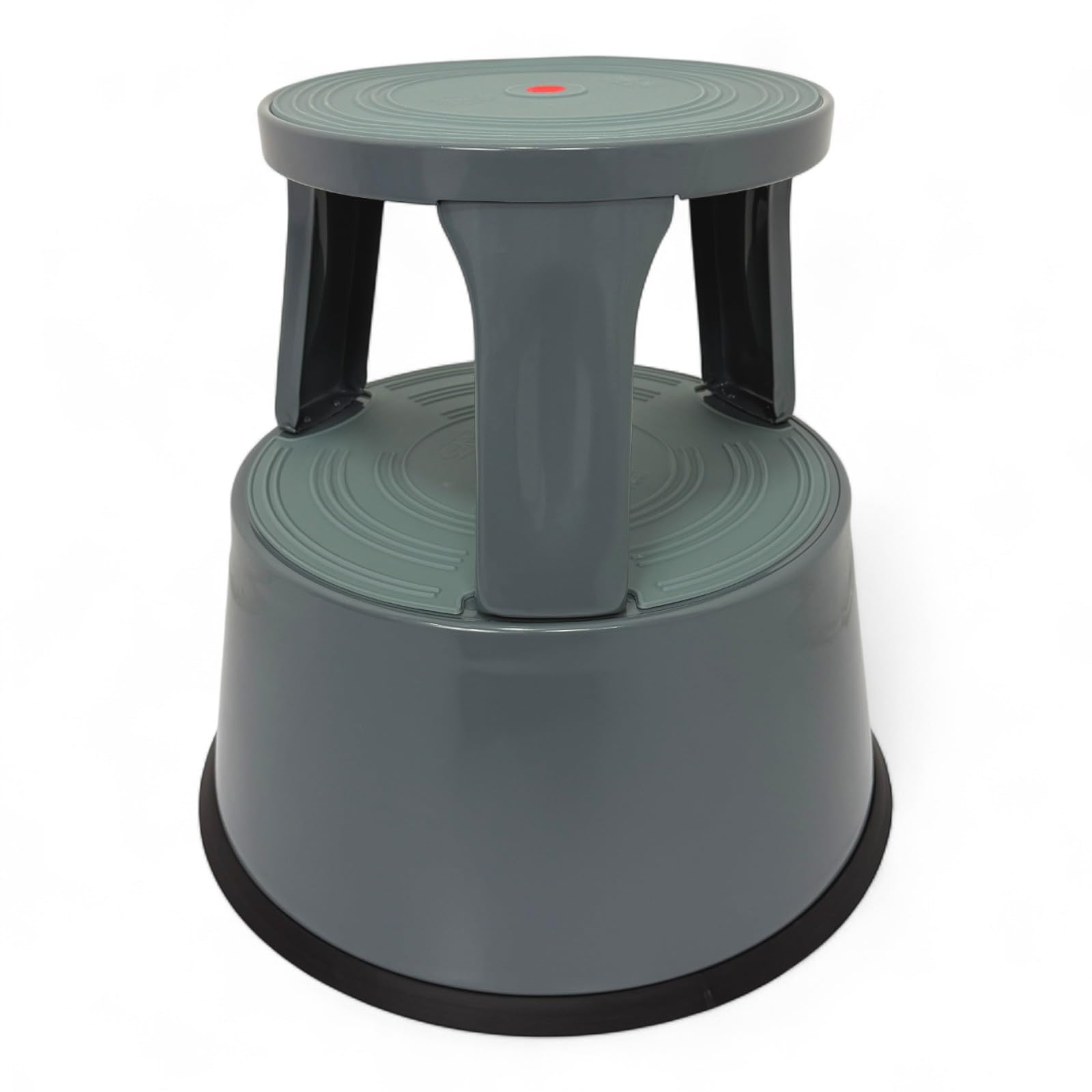 Heavy Duty Metal SUPASTEP Kick Step Stool in RED, Black, Blue And Grey White Load Capacity upto 150KG (Grey)