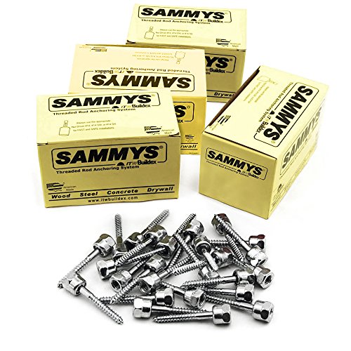 Limited Stock Everflow Sammys 8022925-100 SWG 25-380 3/8 Inch Screw Sidewinder Design for Wood, Rod Hanger, Installs Horizontally, Steel Zinc Plated Corrosion Resistance, 3/8 x 2-1/2 Inch Screw Length (pack of 100)