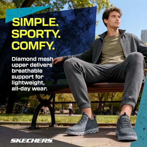 Skechers Men's Glide-Step Noxus Hands Free Slip-in Sneaker, Dunkelgrau, 42.5 EU – Ansicht 2