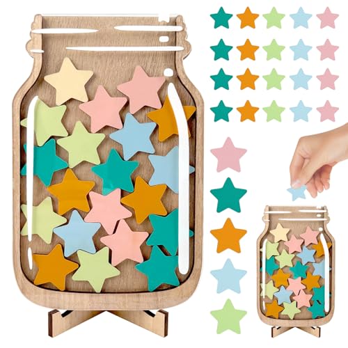 TOPCZY Belohnungsglas Kinder Gewöhnliches Belohnungsglas mit Sternen für Kinder Personalisierte Sterne Klassenzimmer Reward Jar Stars für Gebrauch zu Hauseund in der Schule