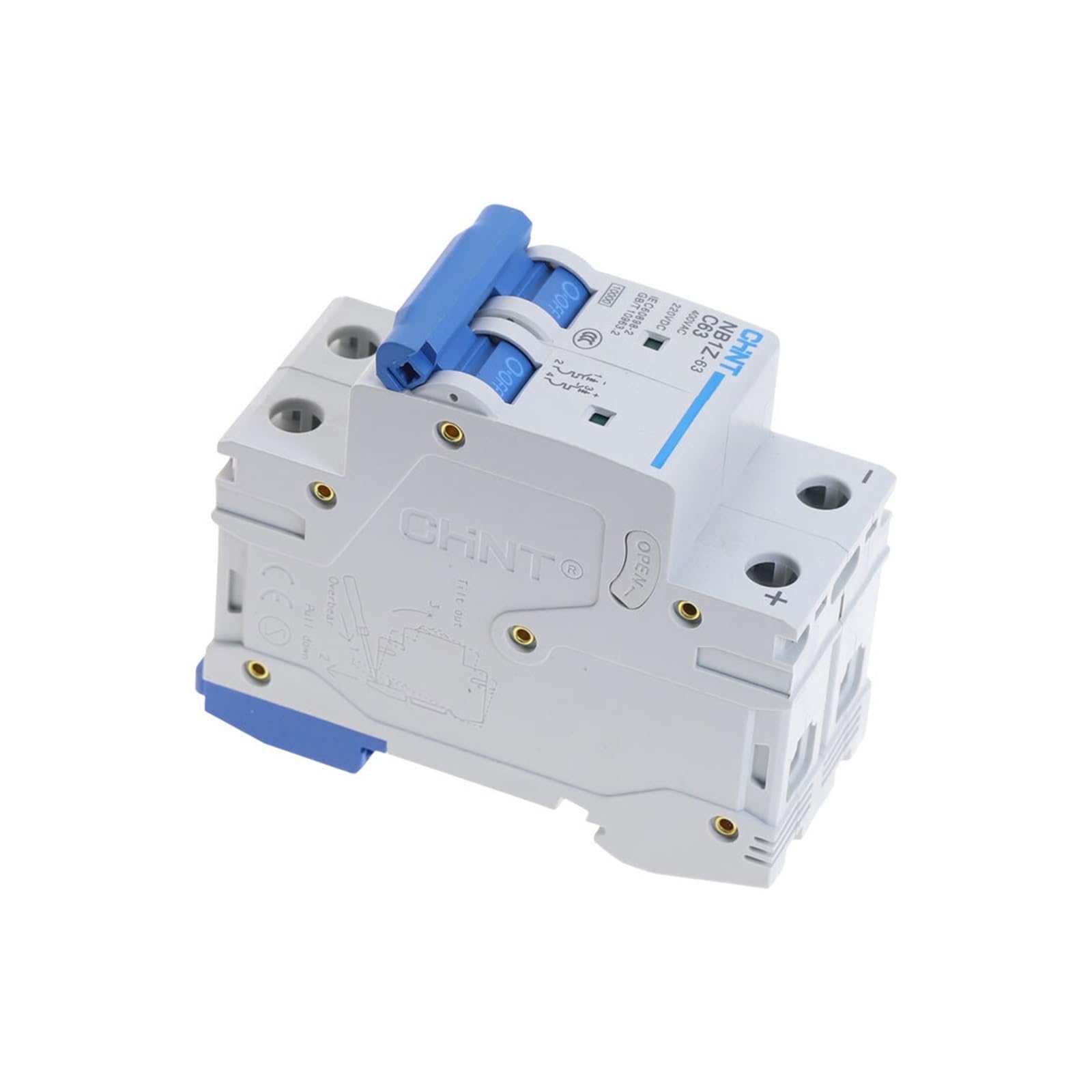 NVSFZGIYG 5pcs 2Pole 32Amp DC220V 400V 6KA NB1Z-63 DC MCB Circuit Breaker