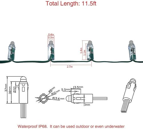 Miniatura 3 de Set de 5 luces LED individuales direccionables, de WESIRI, WS2811, para módulo de píxeles, impermeabilidad IP68, RGB