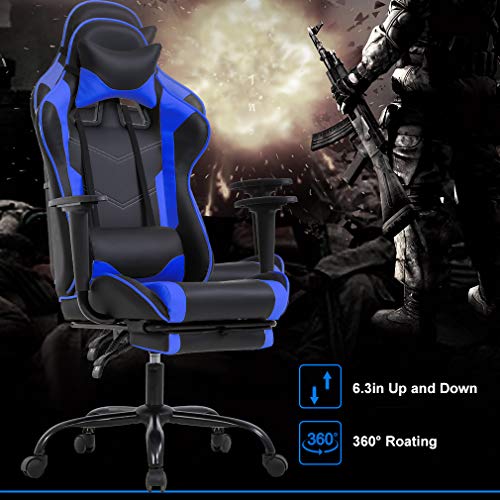 image for BestOffice Gaming Chair Office Chair Desk Chair Massage PU Leather Rec