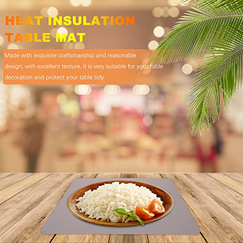 EXCEART Insulated Table Mat 15.75X11.81 Inch Heat Resistant Placemat Non-Slip Vinyl Table Protection Mat for Kitchen and Dining - Image 4