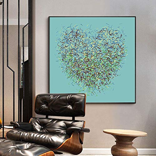 Peinture sur toile KEBIA pour masquer un mur vide avec art 40x40