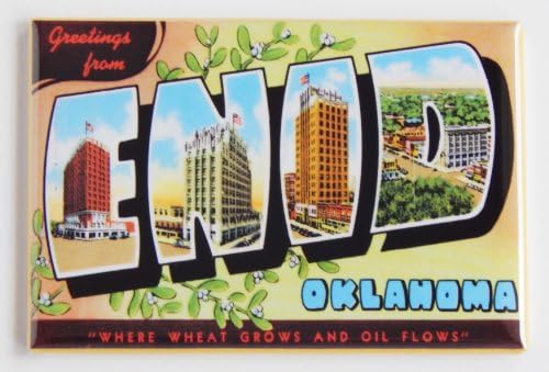 Greetings from Enid Oklahoma Fridge Magnet (2 x 3 inches) image 4