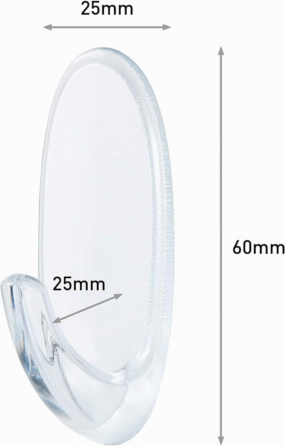 Command Ganchos Transparentes Medianos Paquete Múltiple 7 Ganchos + 10 Tiras Adhesivas 900 g