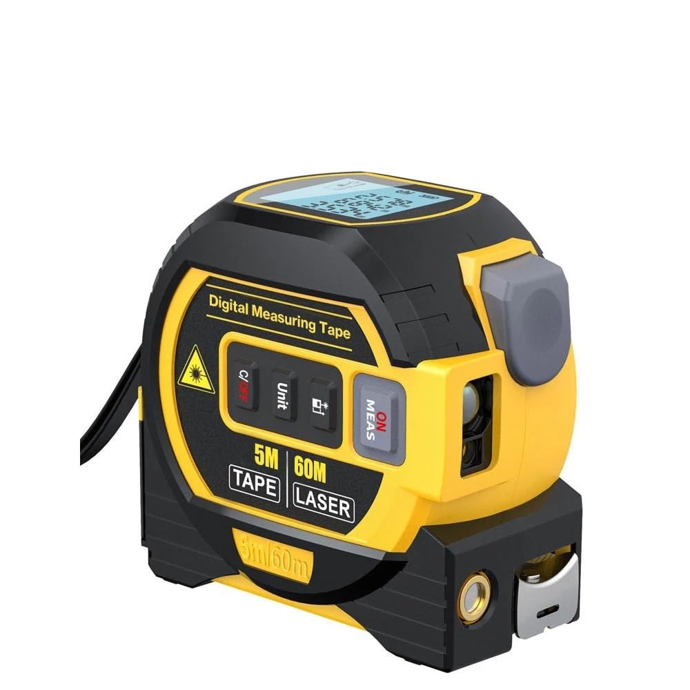 Laser Distance Meter Measuring Laser Tape Measure Digital Laser Rangefinder Digital Electronic Roulette Stainless 5m Tape Ruler(Type A 60m)