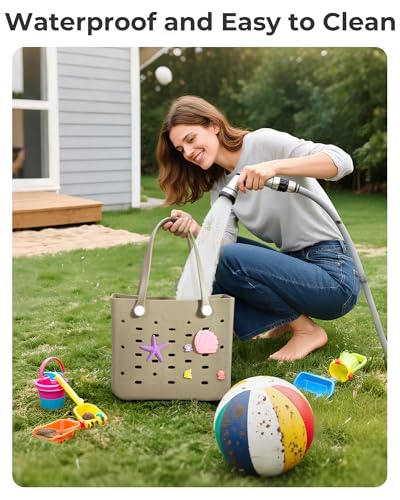BAGSMART Water-resistant Rubber Tote