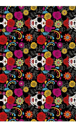 FIESTAS GUIRCA Toalha de mesa multicolor (137 x 274 cm) - decoração de mesa para festas de Halloween e festividades mexicanas - ideal para celebrações de medo - multicolorido