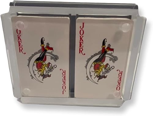 Miniatura 4 de Ready Covers Lucite - Tarjetero acrílico con naipes incluidos (negro transparente)