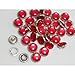 Snap Fastener Kit, 50 Sets Classic Pearl Prong Ring Snaps for Western Shirt Clothes Popper Studs with Clear Storage Box (5 Color x 10 Sets)