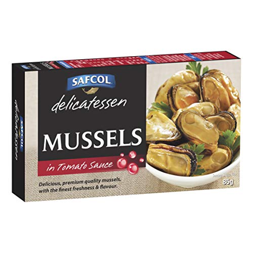 Safcol Australia Smoked Mussels In Tomato 85g Cans, 8 pack, 1 x