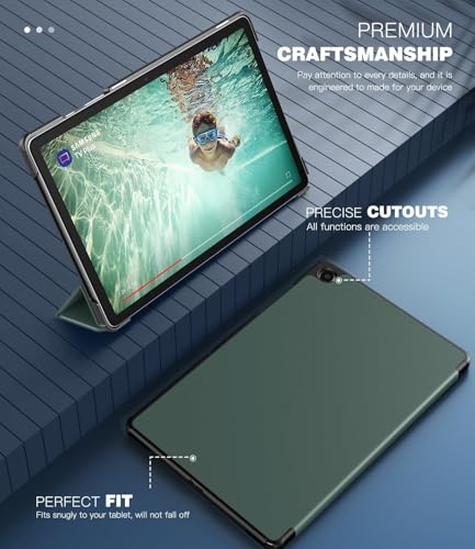 Image of EDNITA Smart Case Cover for Samsung Galaxy Tab A9+ /A9 Plus 11 Inch 2023, Slim Lightweight Stand Hard Back Shell Protective Cover for Galaxy Tab A9+ Tablet (Green01)