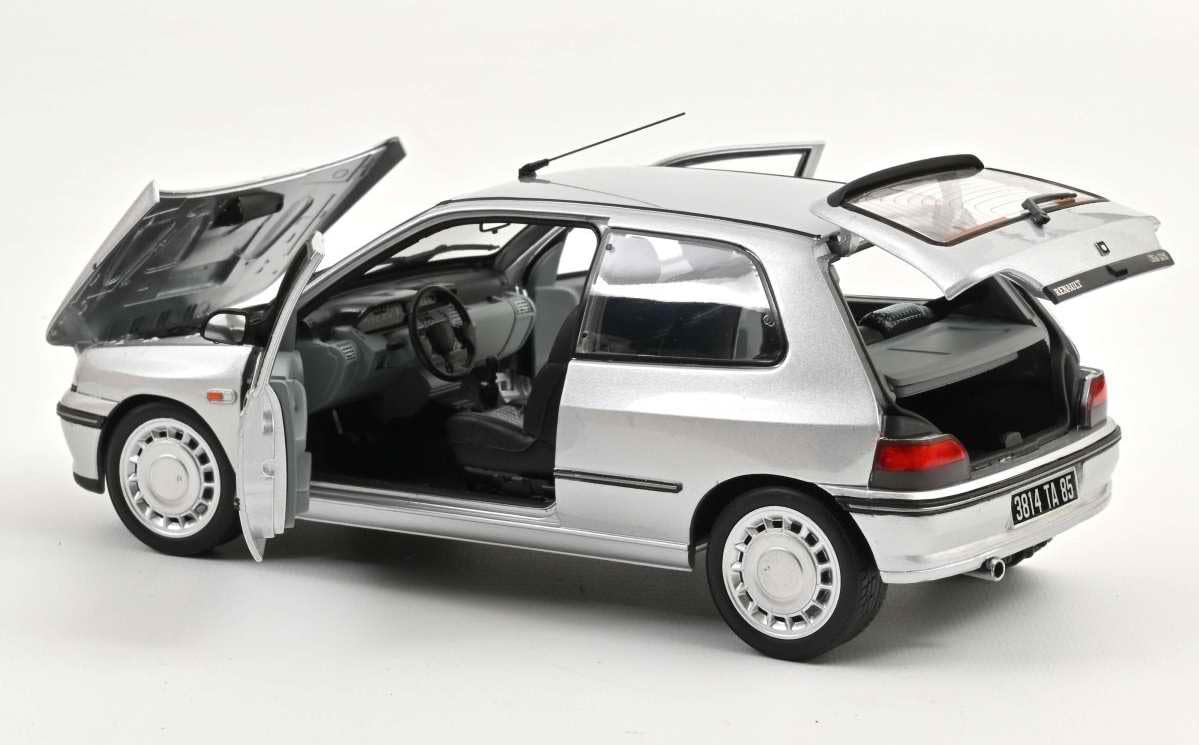 NOREV Voiture de Collection Compatible avec Renault Clio 16S de 1992 Gris Iceberg 1/18 Métal RENAULTCLIO