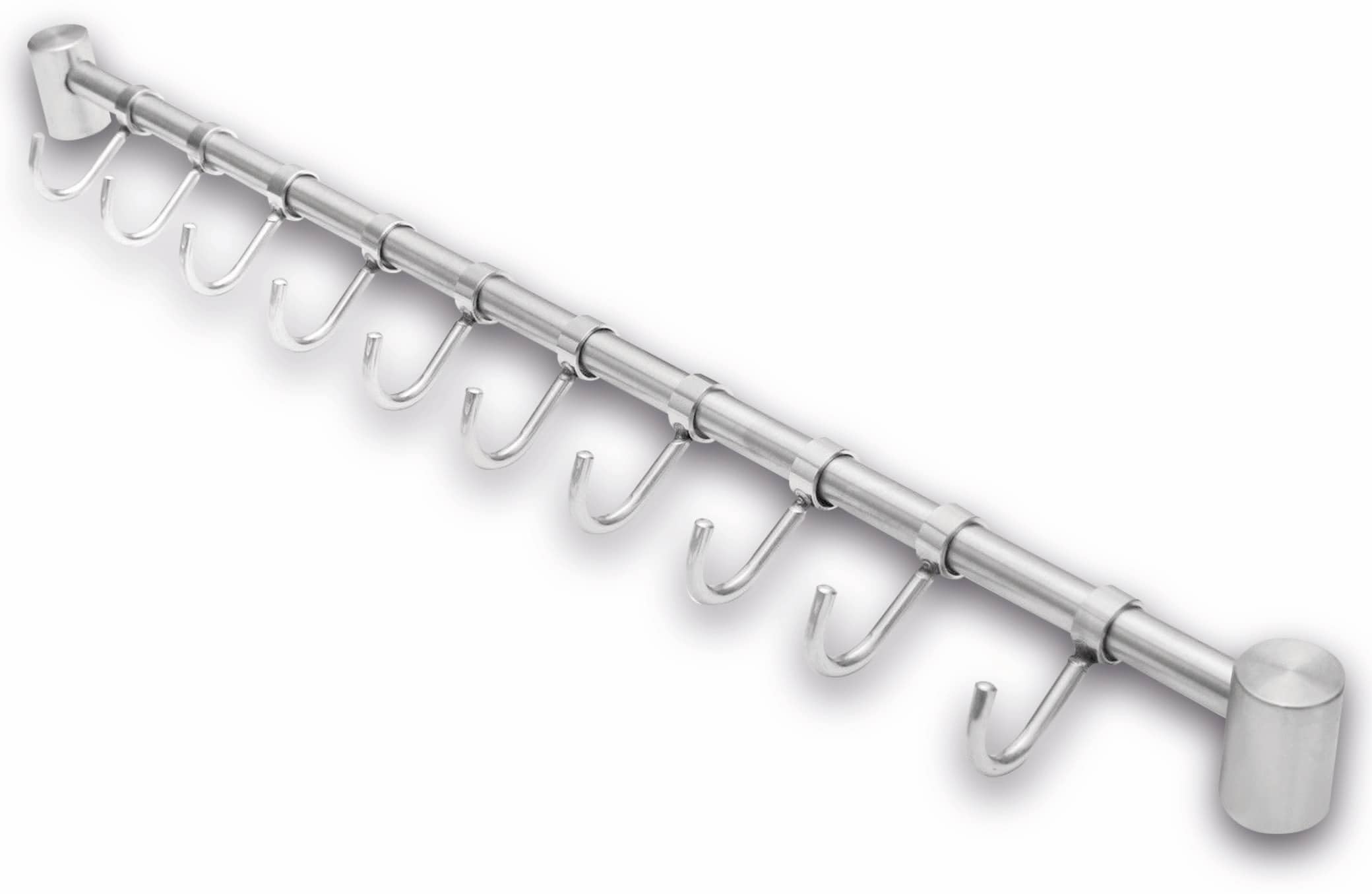 Pollin-Choice - Ganci da cucina in acciaio INOX, 10 pezzi