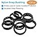 Zorveiio 10Pcs Black Cable Snap Bushing,2
