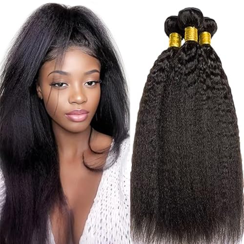 Extensiones de cabello humano sin olor y de textura Yaki Wave para un cosido duradero