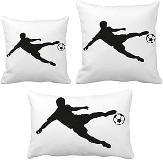 DIYthinker - Housse de coussin de football en forme de silhouette, coussin de football