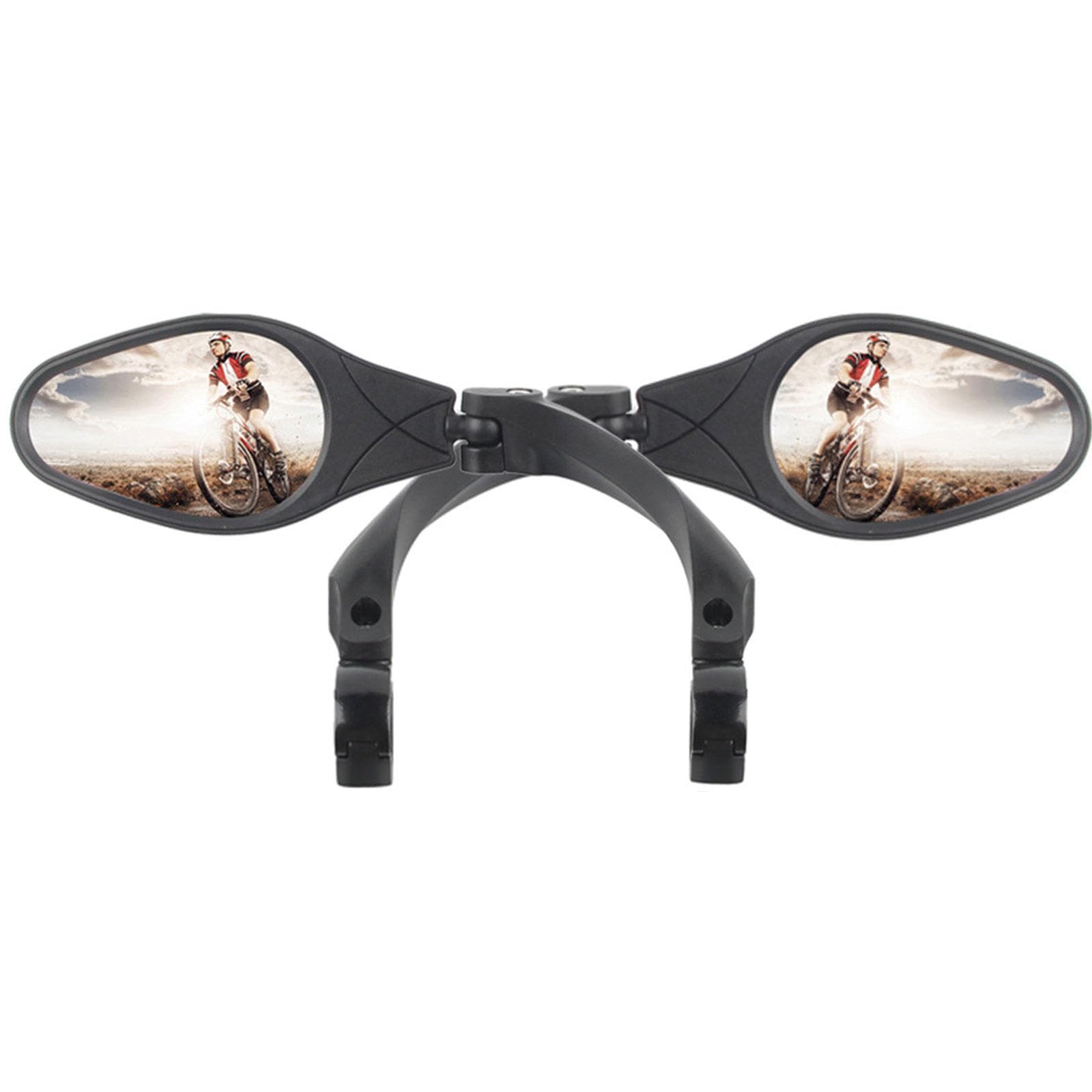Specchietto per Bicicletta da Manubrio Lente In Acciaio Inossidabile con Specchio Resistente Alle Esplosioni, Regolabile a 360° Specchietto Retrovisore per Bicicletta Accessori,1Pair