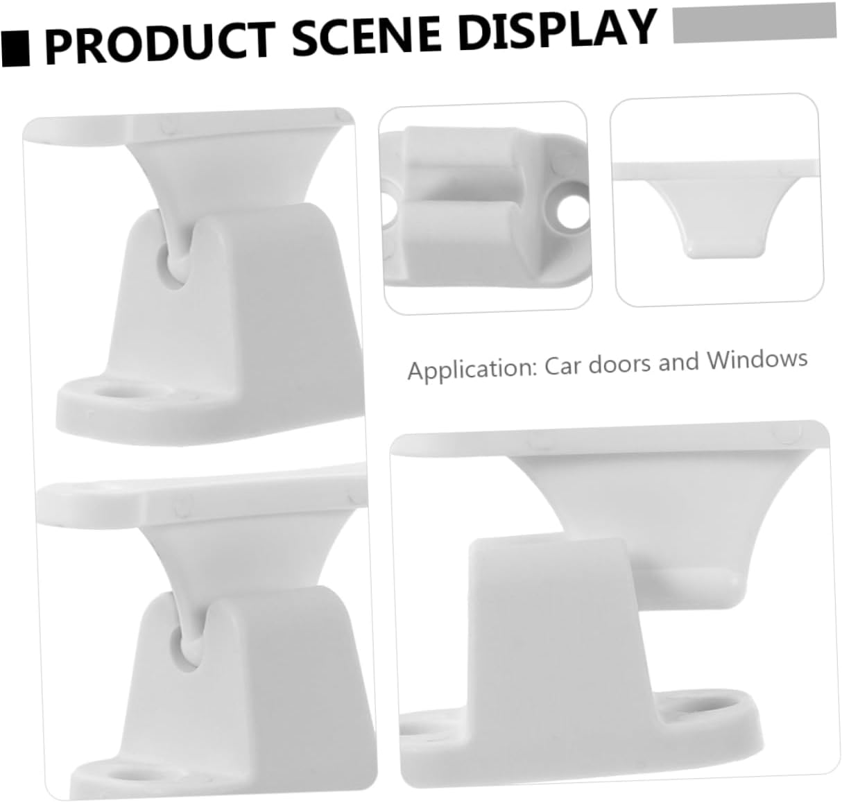 Generic 4pcs Rv Door Stopper Kit Modified T Shaped Door Location Buckle for Trailers Easy to Install Protects Wall from Damage