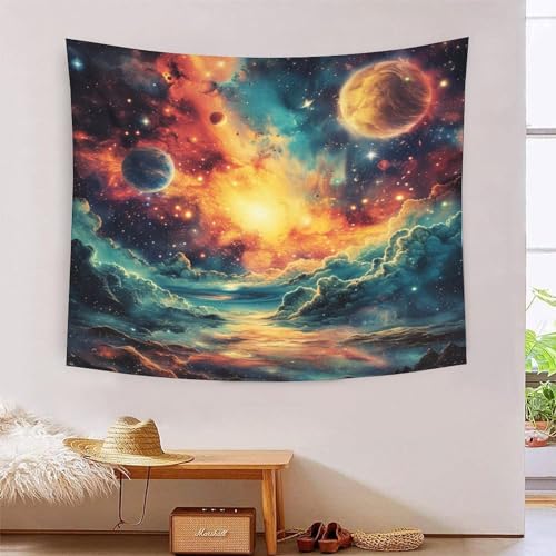 Tapisserie murales 3D decoration murale en tissu univers grand format salon et chambre