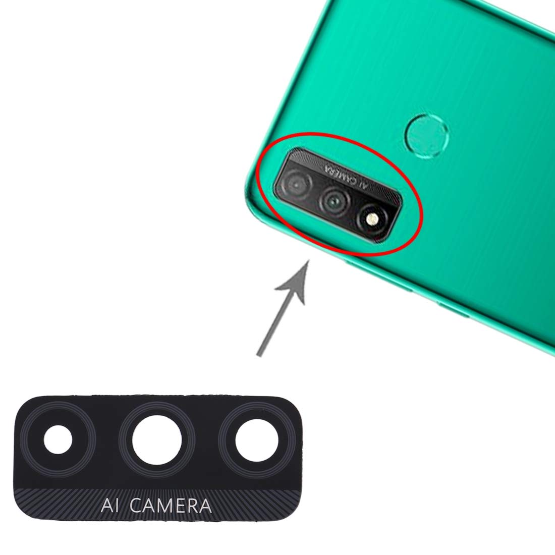 Objectif Appareil Photo Arrière Pour Huawei P Smart 2020 - Verre De Remplacement - Modèles POT-LX1/LX3
