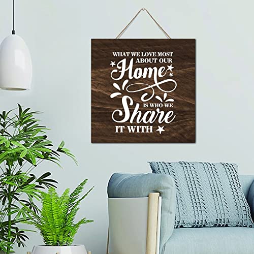 Plaque murale en bois chaleureuse pour célébrer l'amour de votre foyer 30cm