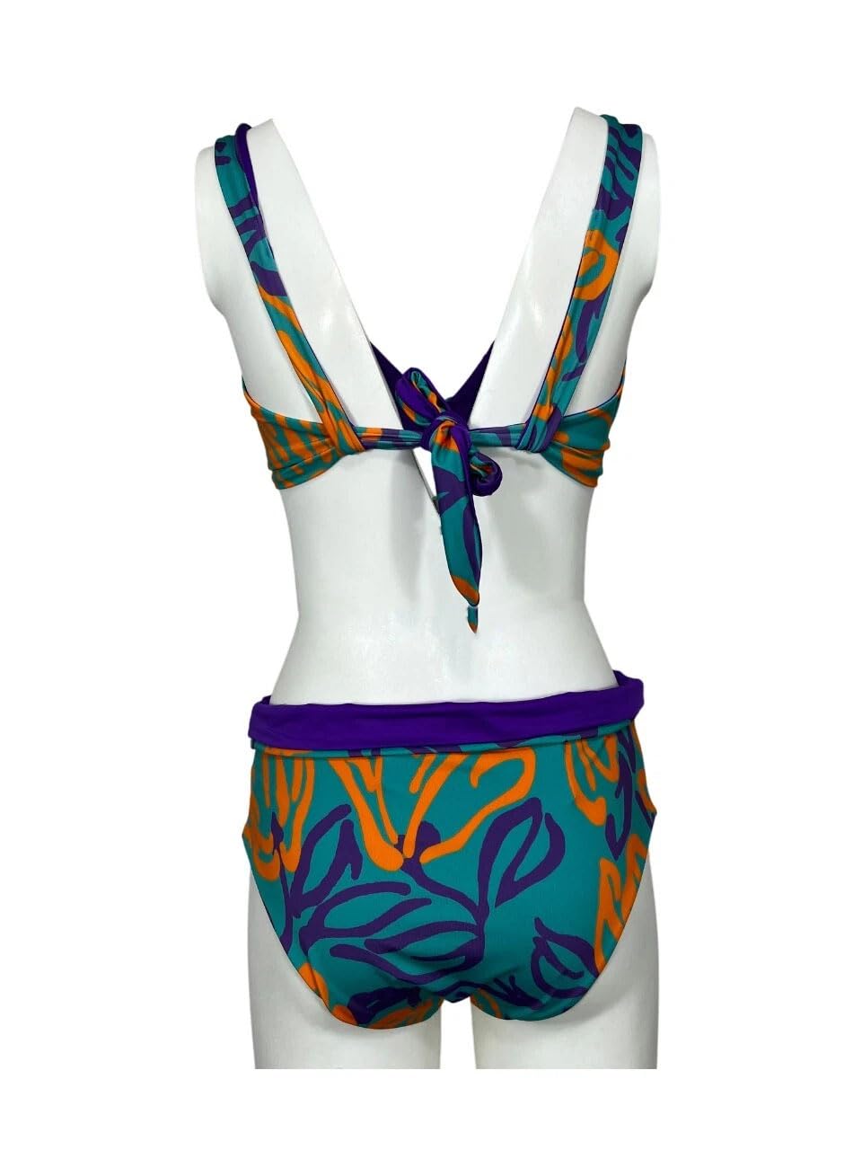 JUSTMINE Feeling by Bikini Double-Face Coppa C Acqua/Arancio/Viola B2627C 6102 Made in Italy tg XXXL - IT 52