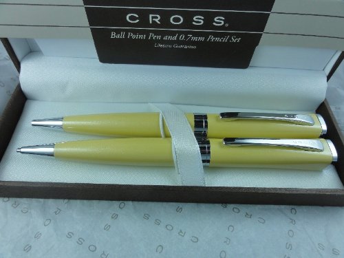 Cross Limited Edition Elite Sage Pearlescent Golden Yellow Pen Pencil Set - Thumbnail 5