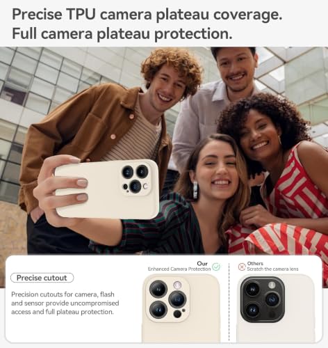 Image of DIZORO Square Microfiber Candy Case Compatible for iPhone 15 Pro Max Shockproof Slim Back Cover Liquid Silicone Case - Stone Grey
