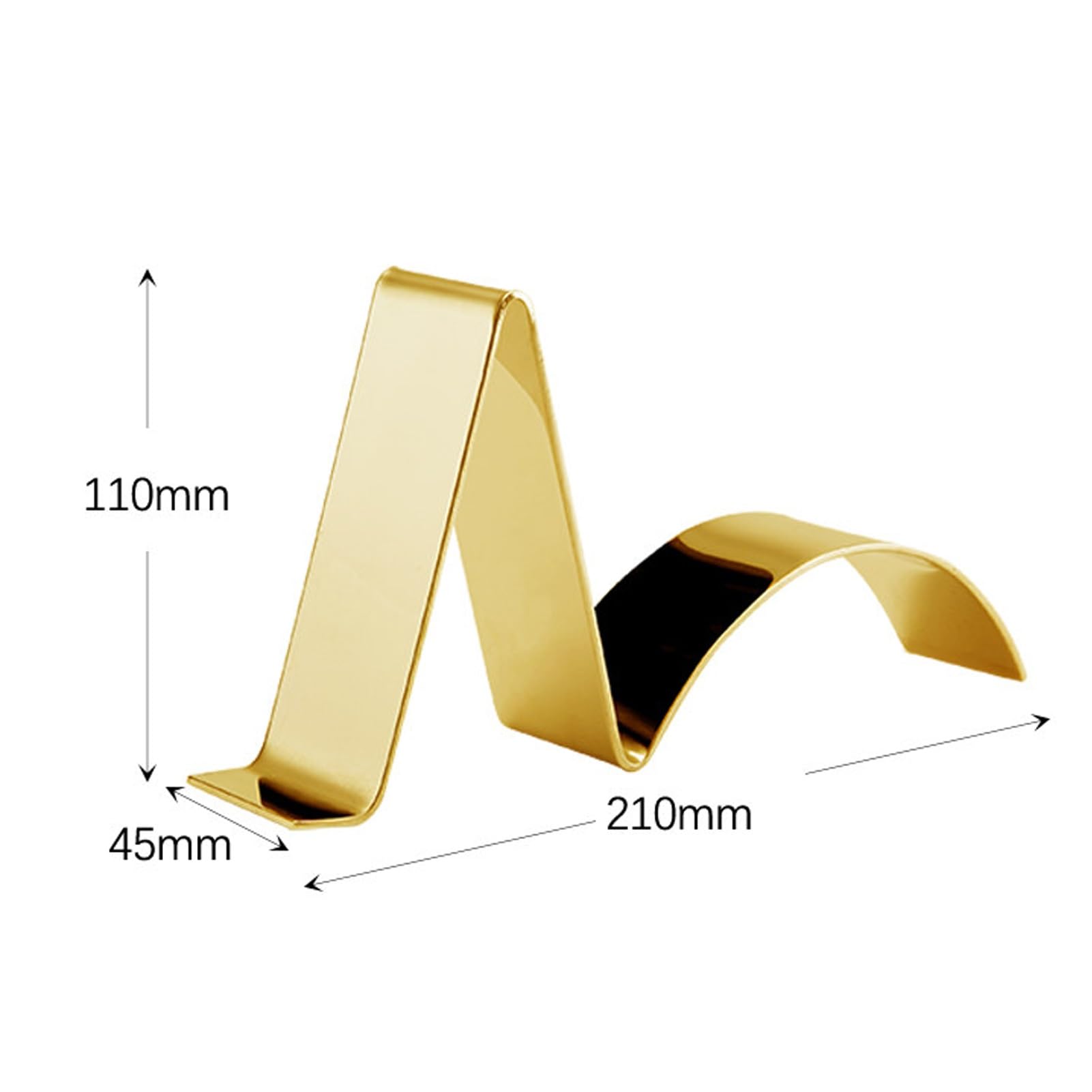 Gürtelständer Aus Edelstahl, Wellenförmiges Metall-Regal Zum Aufhängen Von Ledergürteln, Metall-Gürtelhalter Für Die Arbeitsplatte(Gold,5 Pack)