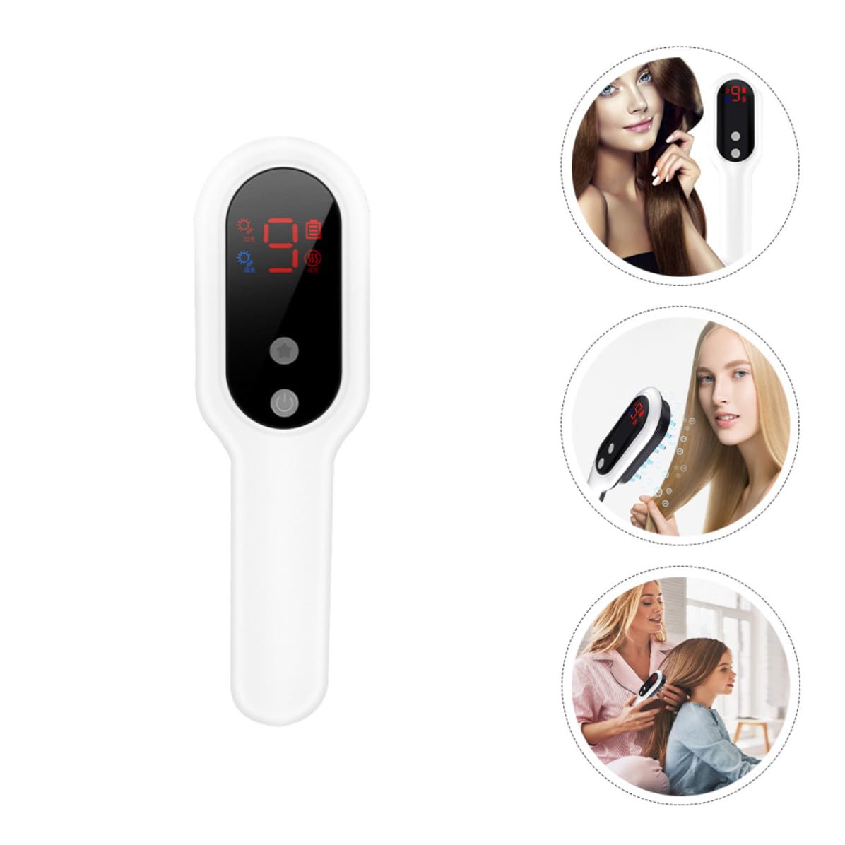 Masajeador Eléctrico del Cuero Cabelludo Blanco Abs y Tpu
