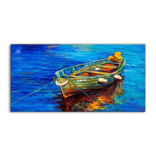 Tableau en verre 120x60 cm de paysage marin pour decoration murale salon