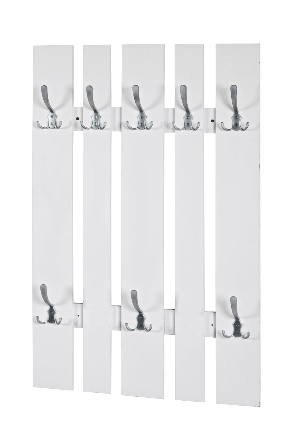 Garderobe murale gain de place blanc MDF métal HAKU 100cm