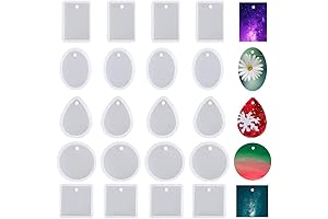 20pcs Resin Pendant Molds for Jewelry Making