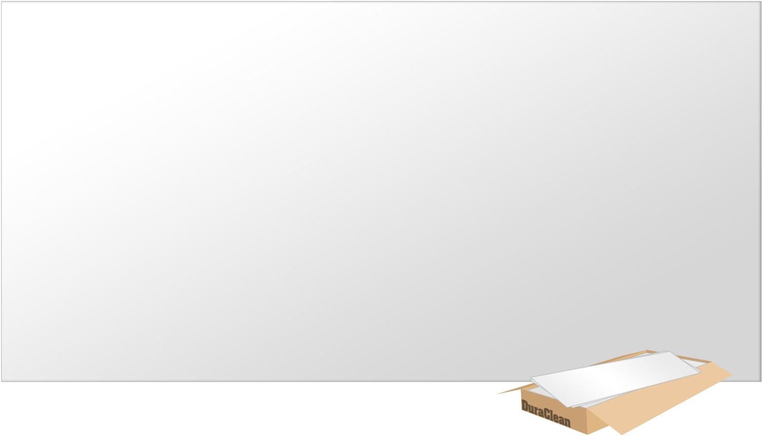 uDecor DuraClean Smooth White 2ft x 4ft Vinyl Drop Ceiling Tiles - Box of 10, Waterproof, Washable, Class A Fire Rated, 4mm PVC, Ideal for Home, Restaurants, Offices, 80 Sq.ft Coverage