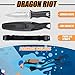 DRAGON RIOT Updated Dive Knife with Sheath & Leg Straps Saltwater, Ultra Sharp Diving Knife with Knife Holster, Double Edged Scuba Knife