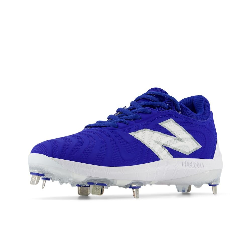 New Balance Women's FuelCell Fuse V4 Metal Softball Shoe, Team Royal/Optic White, 9
