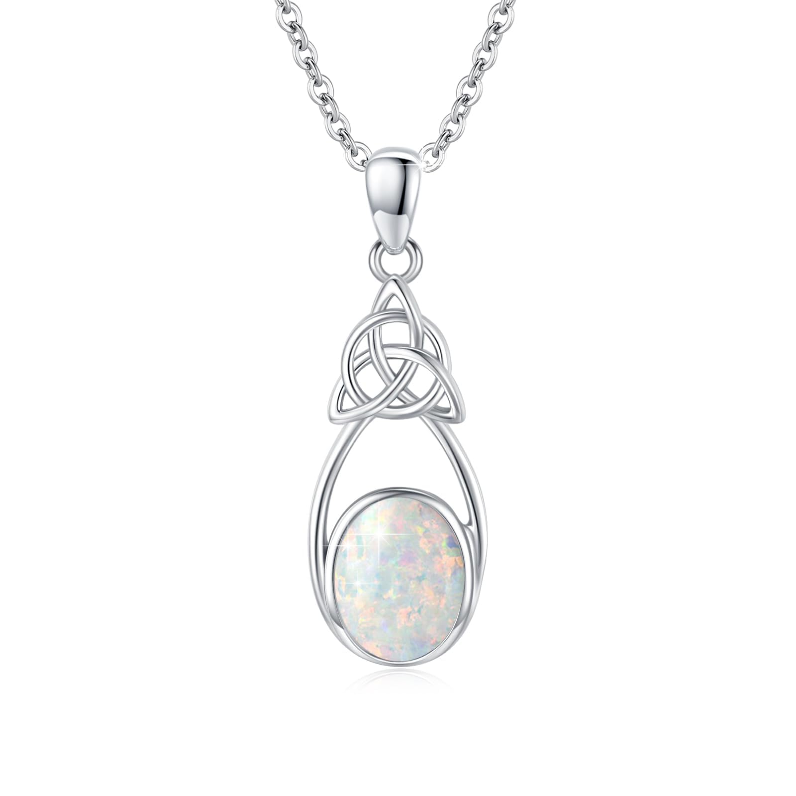 Midir&Etain Liefde Knoop Ketting 925 Sterling Sliver Ierse Keltische Knoop Ketting met Maansteen Hanger Keltische Sieraden Geschenken voor Vrouwen Vriendin Vrouw, Sterling zilver, Maansteen