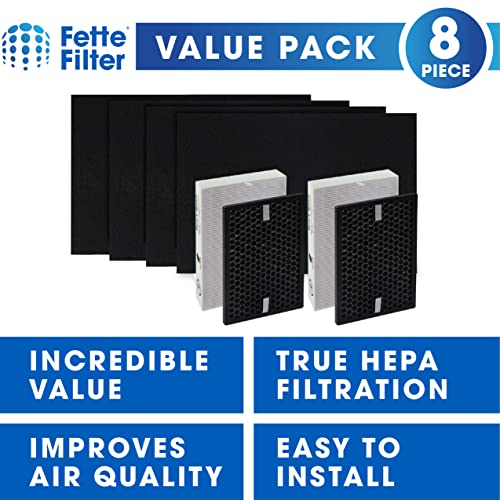 Image of Fette Filter - HPA5200B / HPA5250 Air Purifier Replacement HEPA Filter Kit Compatible with Honeywell InSight Air Purifiers Model # HPA5200B / HPA5250, Part # HRF-R, HRFSC1, HRF-A200