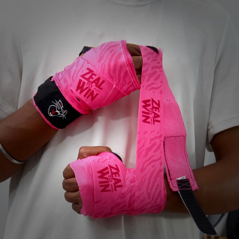 Mauzer Fire in Heart Warrior Series Boxing Gloves + Mexican-Style Stretch Printed Hand Wraps + Charcoal Deodorizer Glove Pouch 4